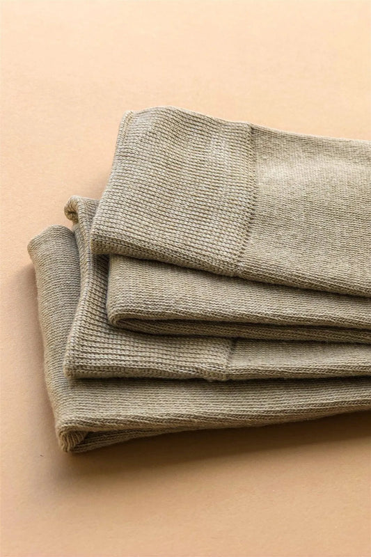 Ivory Long Over the Knee Socks / 6 pairs - Tasha Apparel Wholesale