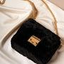 Black Faux Fur Clutch Crossbody Bag /3 Bags - Tasha Apparel Wholesale