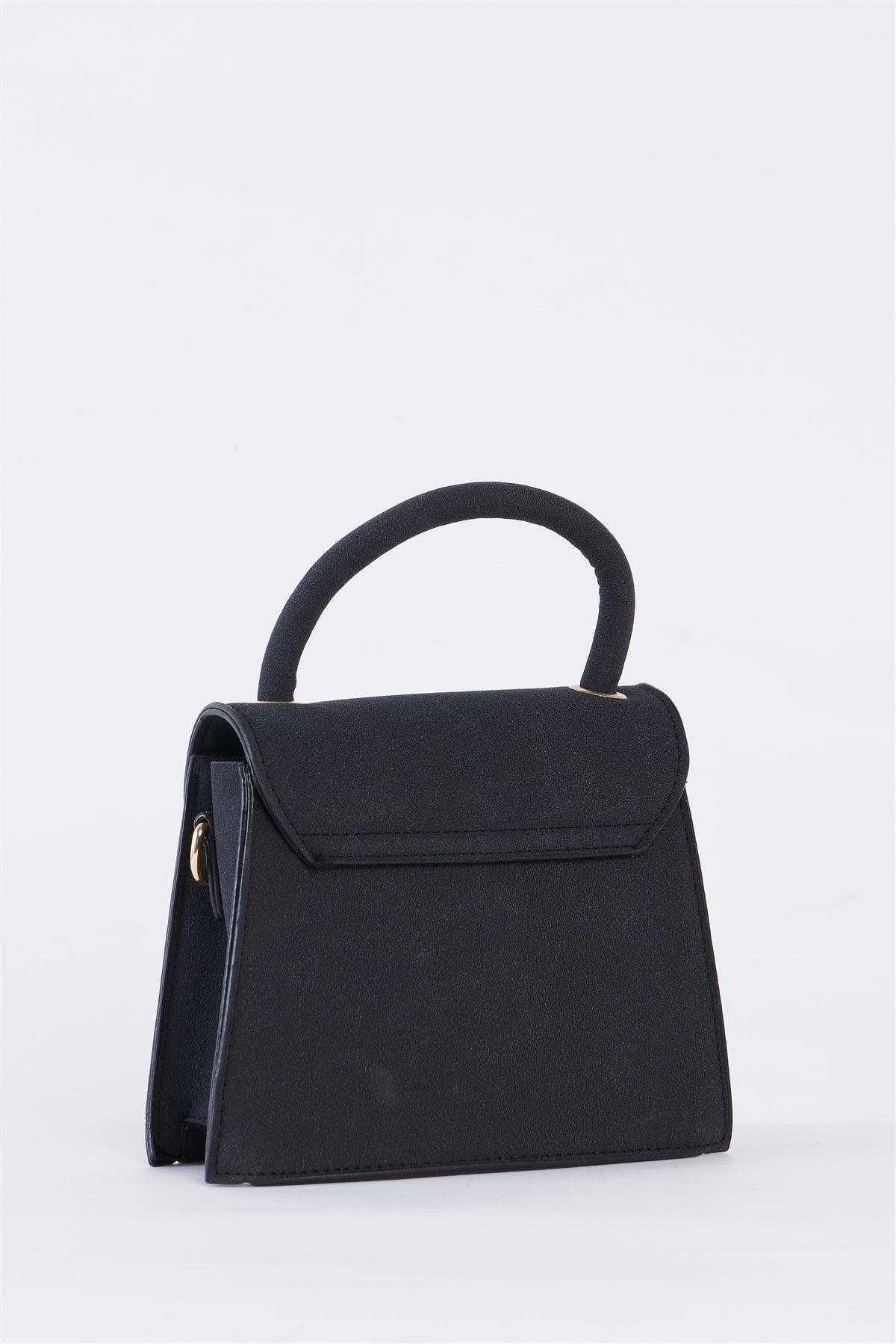 Black Vintage Inspired Purse With Gem Closure Detail /3 Bags