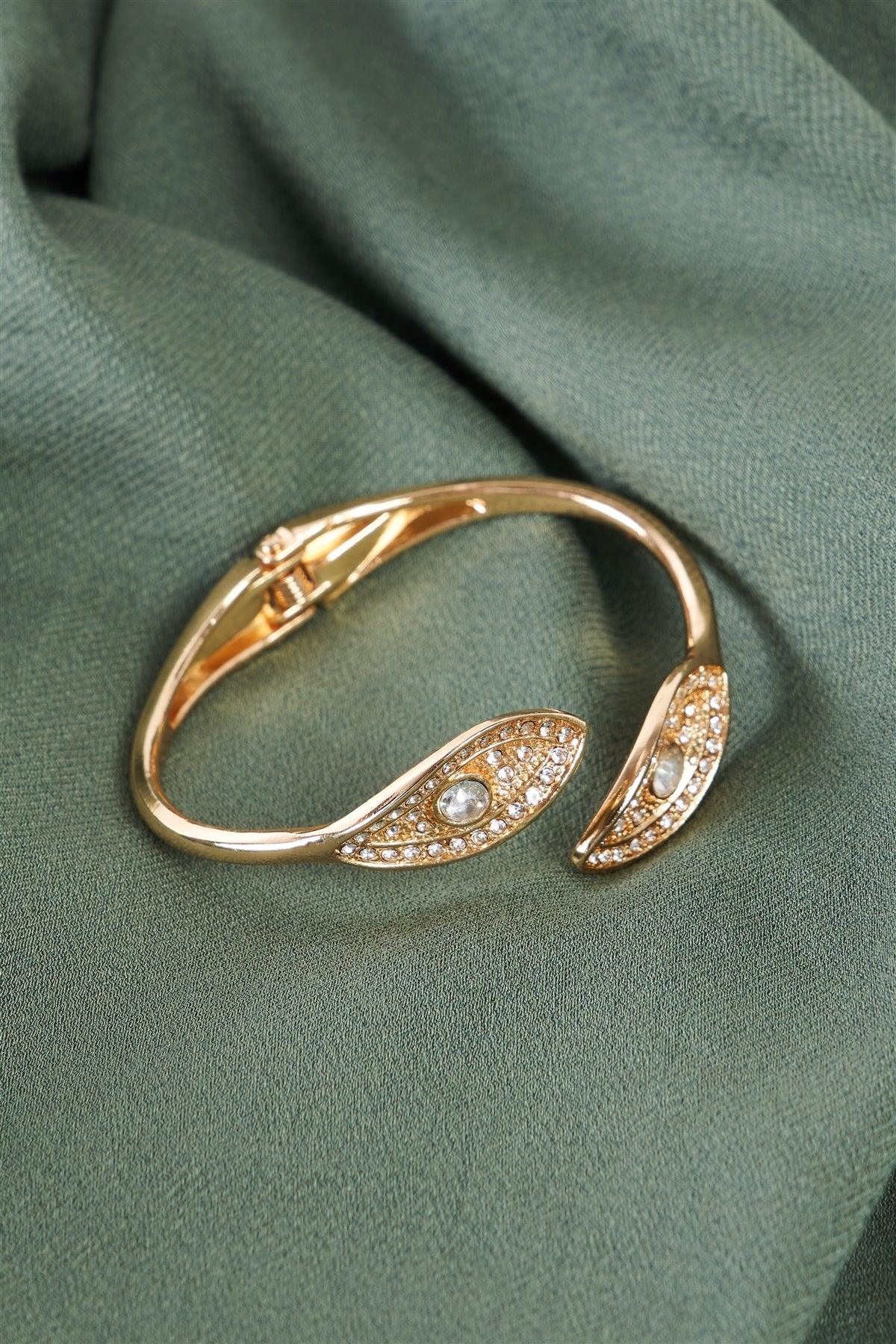Gold Leaf Twist Bangle Bracelet/6 Pieces
