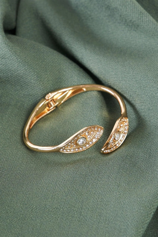 Gold Leaf Twist Bangle Bracelet/6 Pieces - Tasha Apparel Wholesale