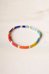 White Multi-Colored Beaded Bracelet /6 Pieces - Tasha Apparel Wholesale