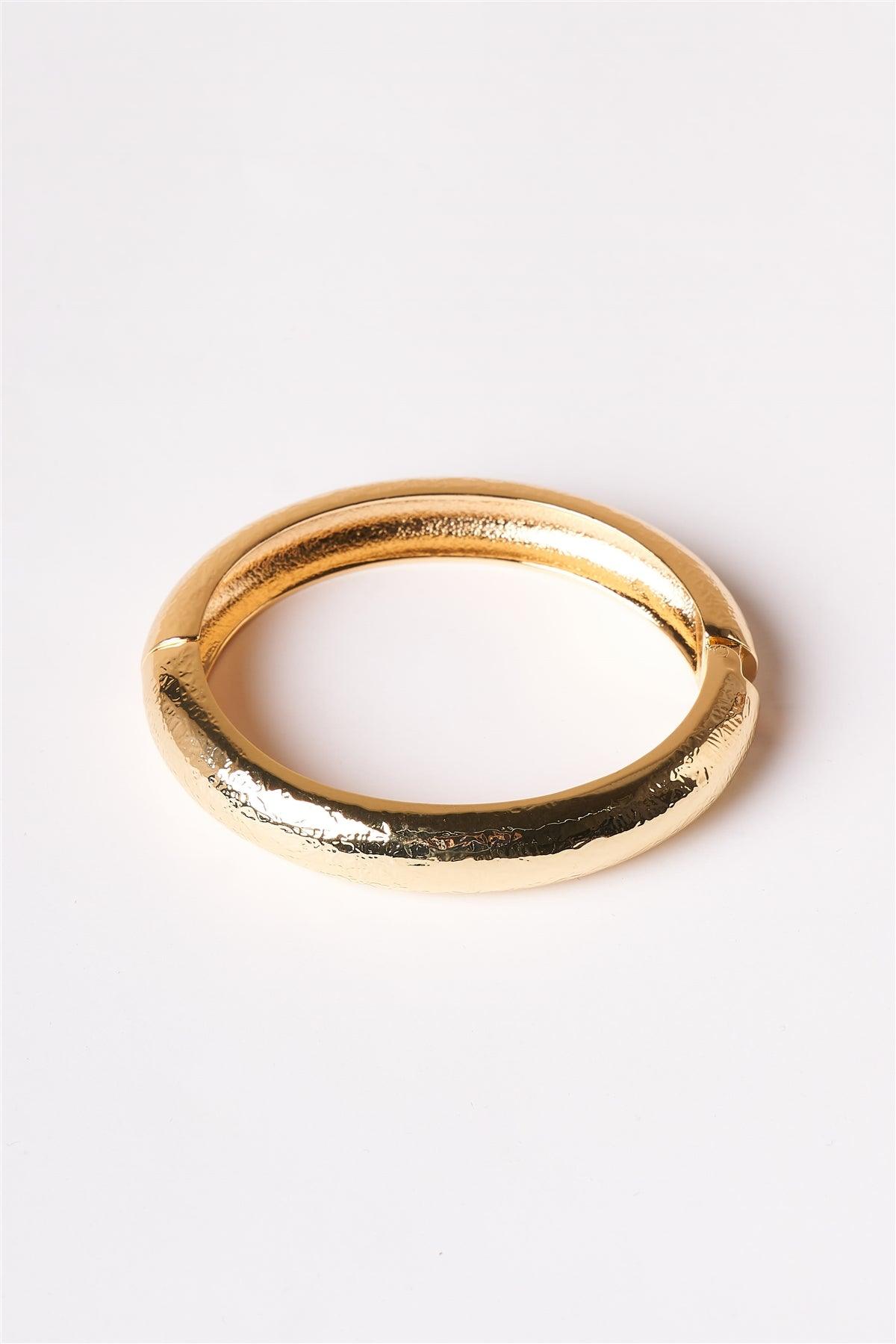 Gold Metal Clasp Bangle Bracelet /6 Pieces