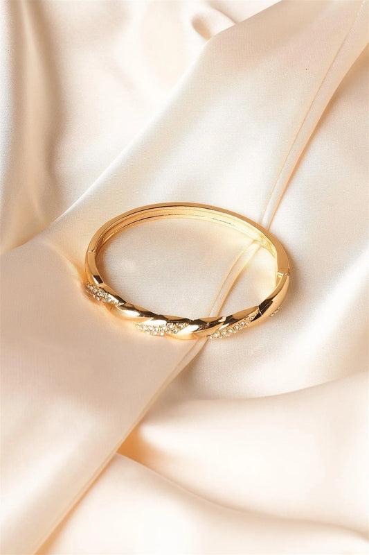 Gold Twist Bangle Bracelet /1 Piece - Tasha Apparel Wholesale