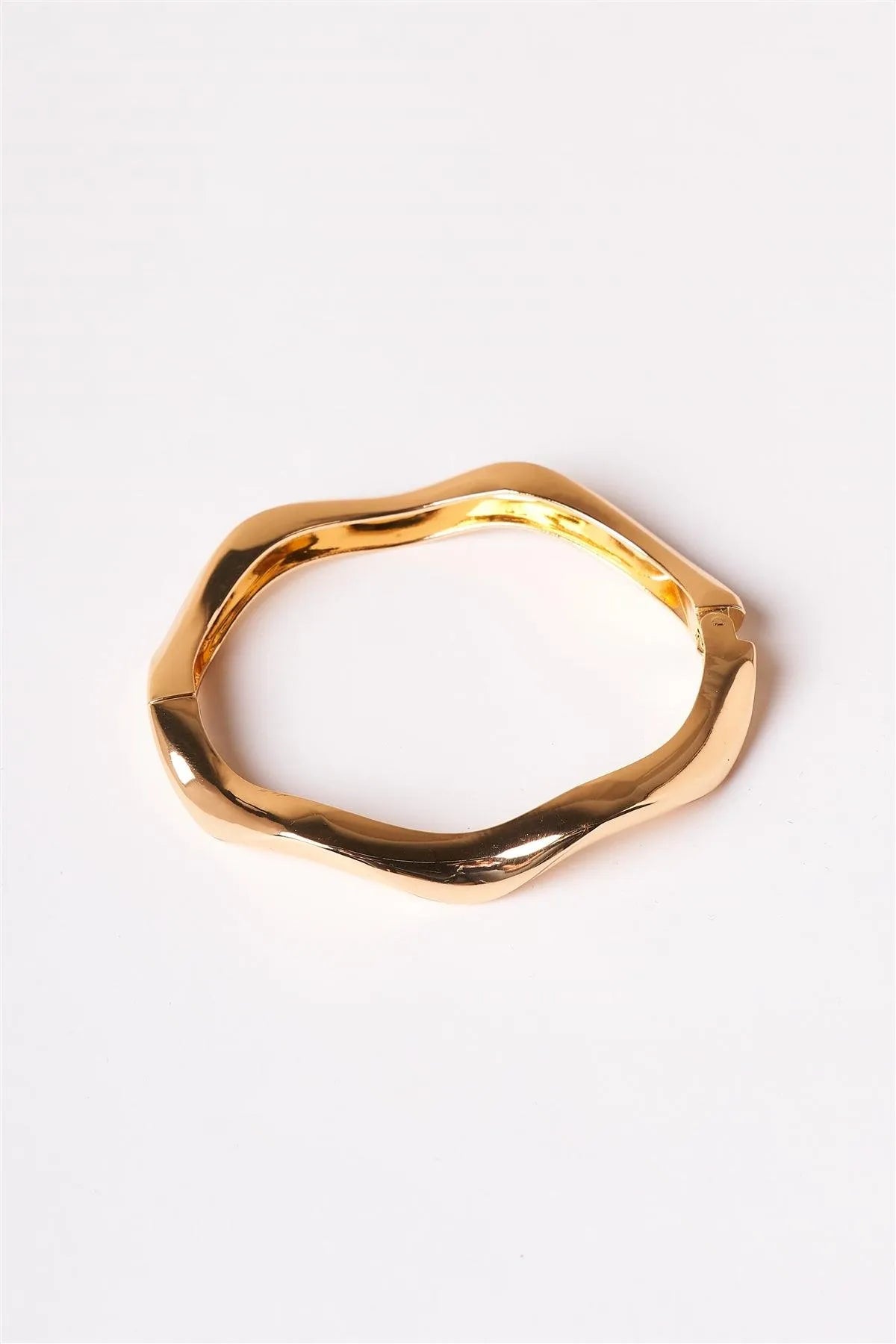 Gold Wavy Bangle Bracelet /6 Pieces - Tasha Apparel Wholesale