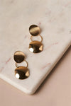 Gold Brushed Effect Circle Disc Dangle Drop Earrings /3 Pairs - Tasha Apparel Wholesale