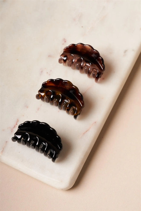 12pcs Brown And Black Mini Butterfly Clips - Tasha Apparel Wholesale