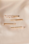 Gold Pearled Flower Bobby Pins /12 Pack