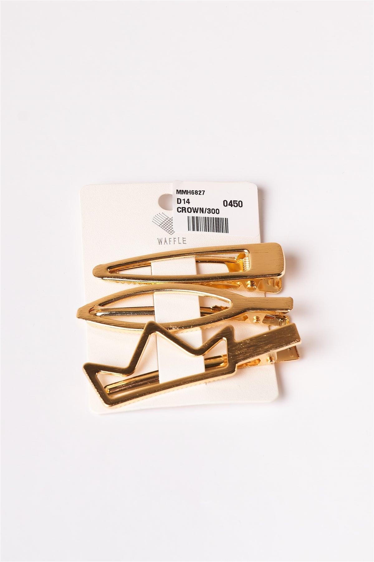 Gold Crown Shaped Clips /12 Pack
