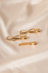 Gold Heart Shaped Clips /1 Pair