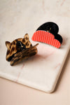 Cheetah Print and Polka Dot Small Butterfly Clips /1 Pair