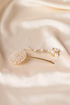 Gold Pearled Elegant Style Bobby Pins /1 Pair