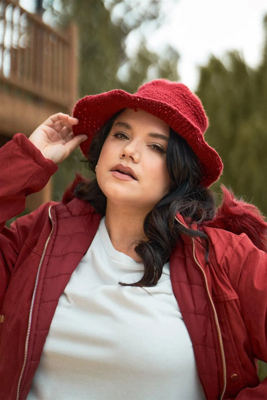 Burgundy Wide Brim Woven Panama Hat /3 Pieces - Tasha Apparel Wholesale