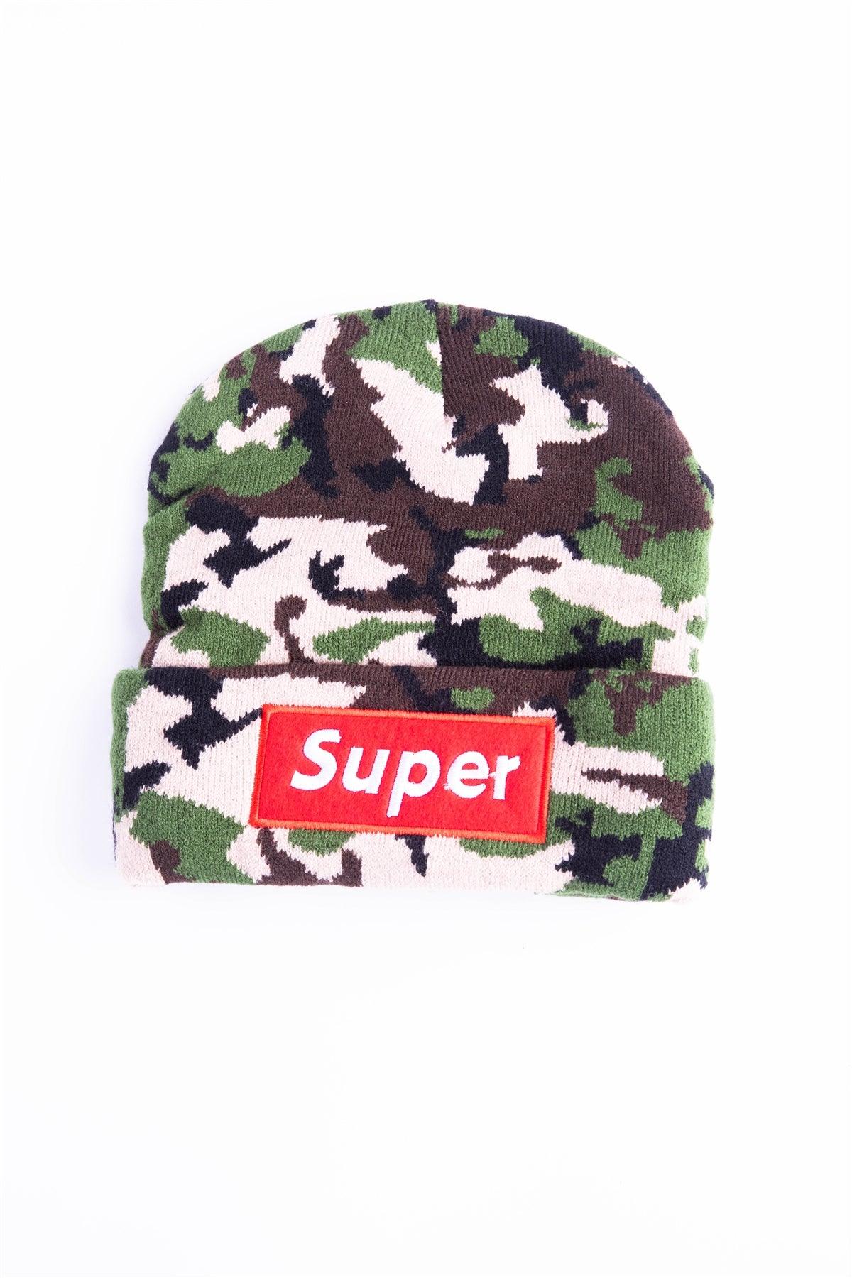 Camouflage "SUPER" Beanie / OS