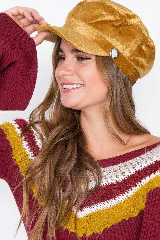 Velvet Camel Cabby Hat /4 Pieces - Tasha Apparel Wholesale