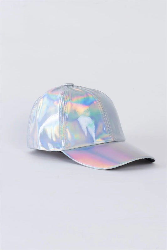 Holographic Baseball Cap With Adjustable Velcro Strap /6 Hats - Tasha Apparel Wholesale