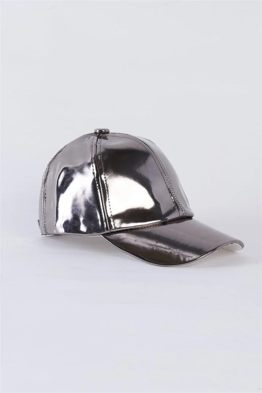 Silver Baseball Cap With Adjustable Velcro Strap /6 Hats - Tasha Apparel Wholesale