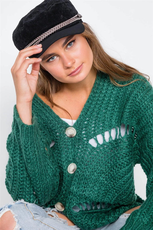 Black Braided Cabby Hat /3 Pieces - Tasha Apparel Wholesale