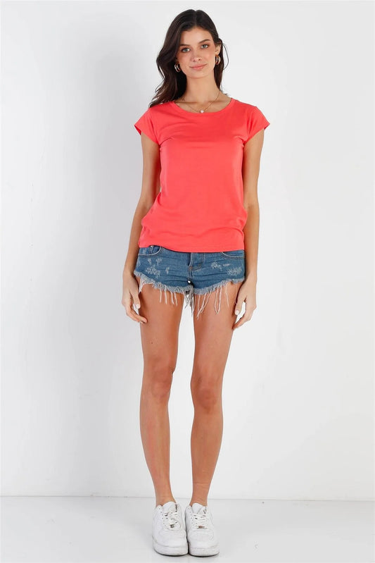 Coral Short Sleeve T-Shirt Top /2-3 - Tasha Apparel Wholesale