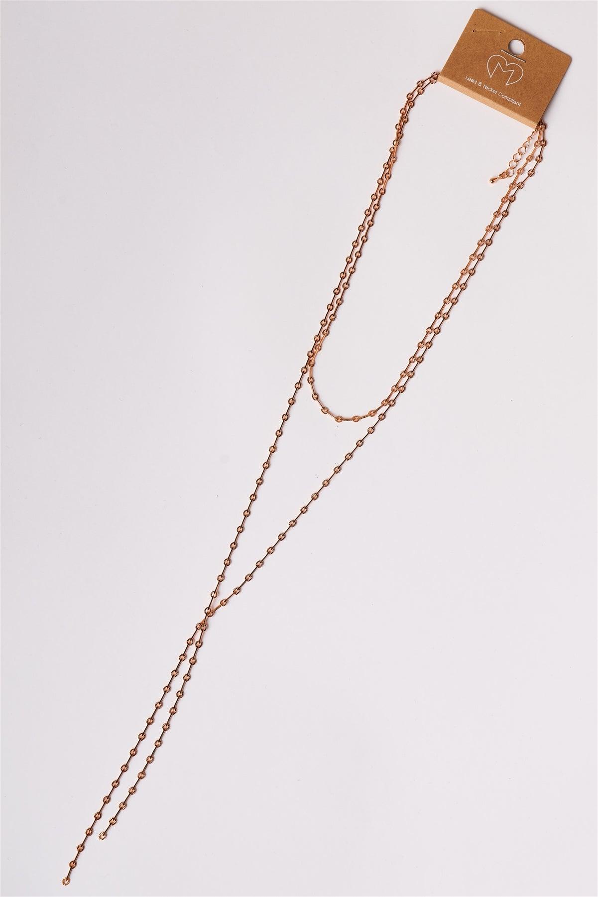 Rose Gold Chain Link Sexy Necklace /5 Pieces