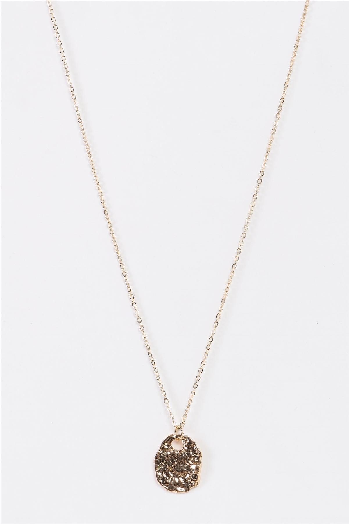 Gold Irregular Vintage Geometry Pendant Necklace /3 Pieces