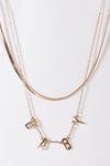 Gold Double Flat Snake Chain & Linked With 