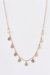Gold Chain Charmed Outline Rose Necklace /3 Pieces
