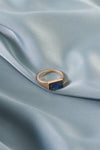 Blue Rectangle Druzy Stone Ring /1 Piece