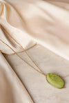 Gold Green Sparkling Druzy Stone Pendant Necklace /6 Pieces - Tasha Apparel Wholesale