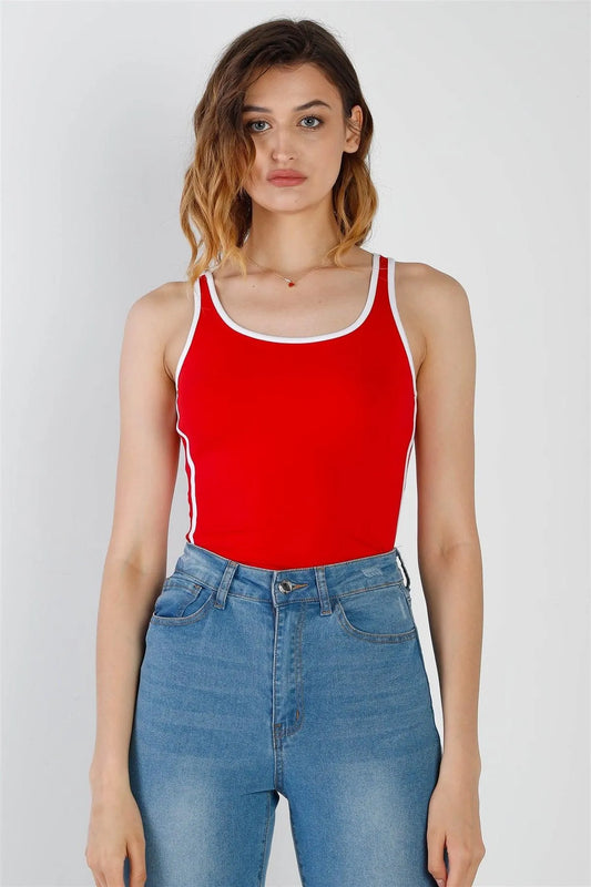 Stripe Detail Contrast Trim Sleeveless 3-Pk Bodysuit /3-3-3 - Tasha Apparel Wholesale