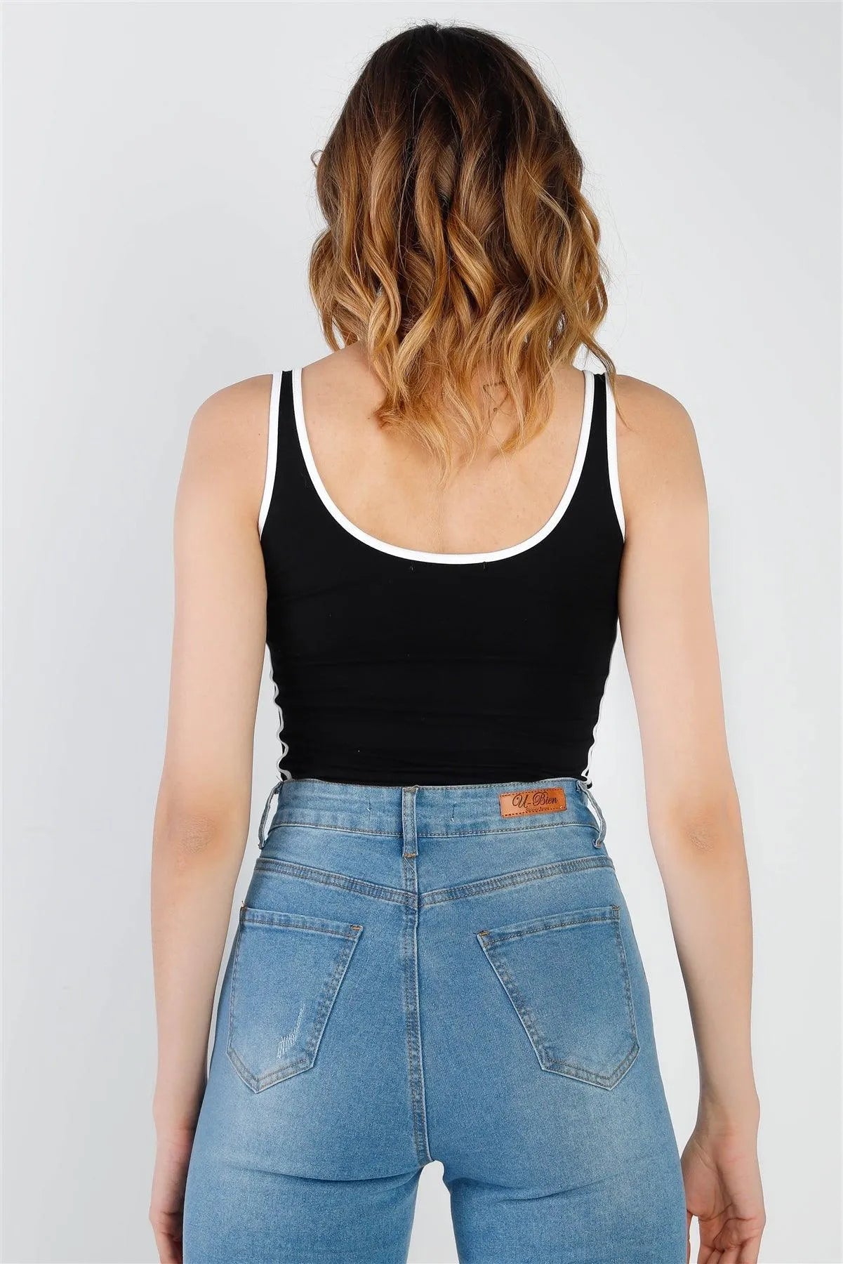 Stripe Detail Contrast Trim Sleeveless 3-Pk Bodysuit /3-3-3 - Tasha Apparel Wholesale
