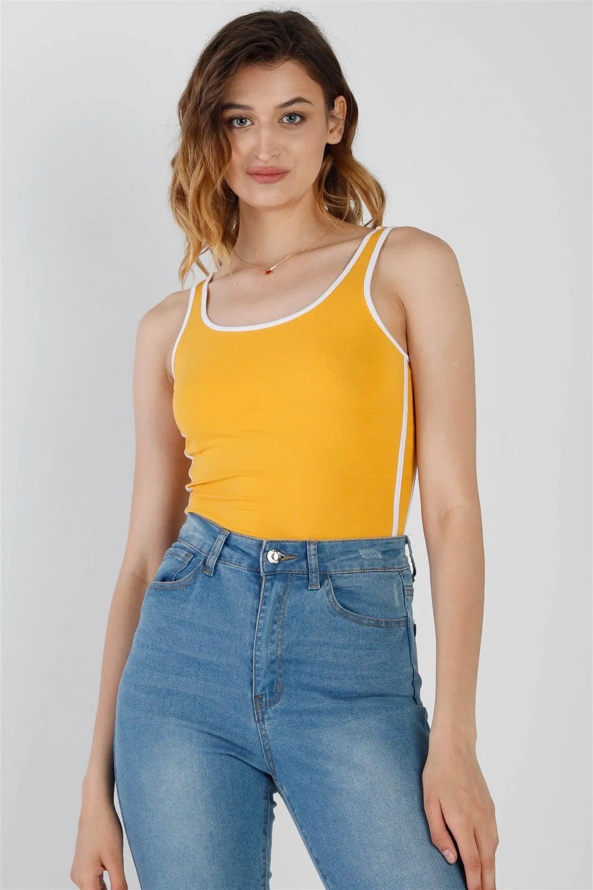 Stripe Detail Contrast Trim Sleeveless 3-Pk Bodysuit /3-3-3 - Tasha Apparel Wholesale