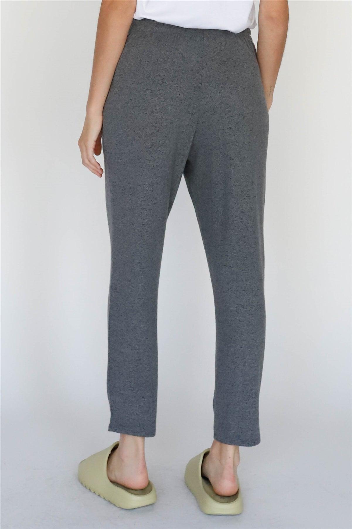 Charcoal Flannel High Waist Pants /1-1-1