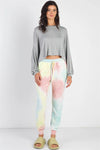 Multi Color Tie-Dye Flannel Jogger Pants /1-1-1 - Tasha Apparel Wholesale