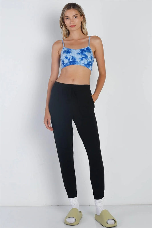Black High Waist Cuffed Hem Pants /1-1-1 - Tasha Apparel Wholesale