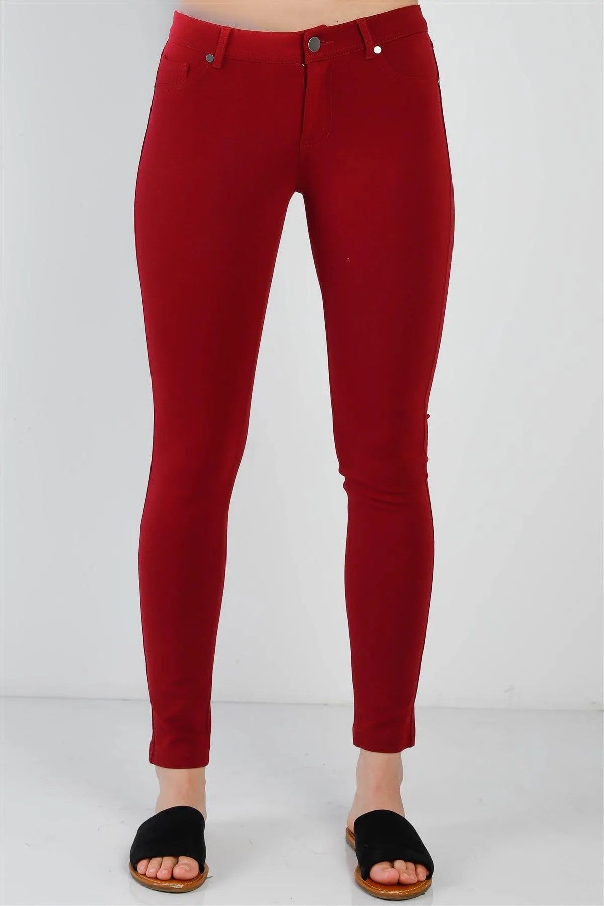 Wholesale Brick Mid Rise Skinny Pants /2-2-2