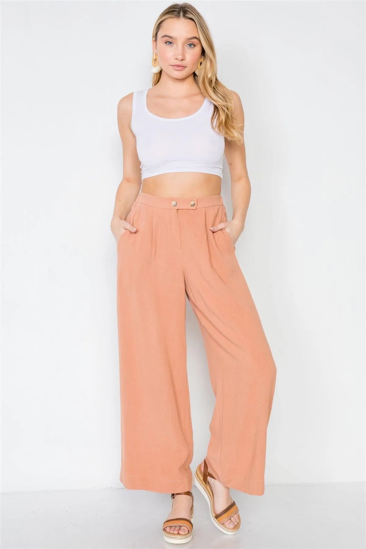 Salomon Wide Leg High-Waist Pants /2-2-2 - Tasha Apparel Wholesale