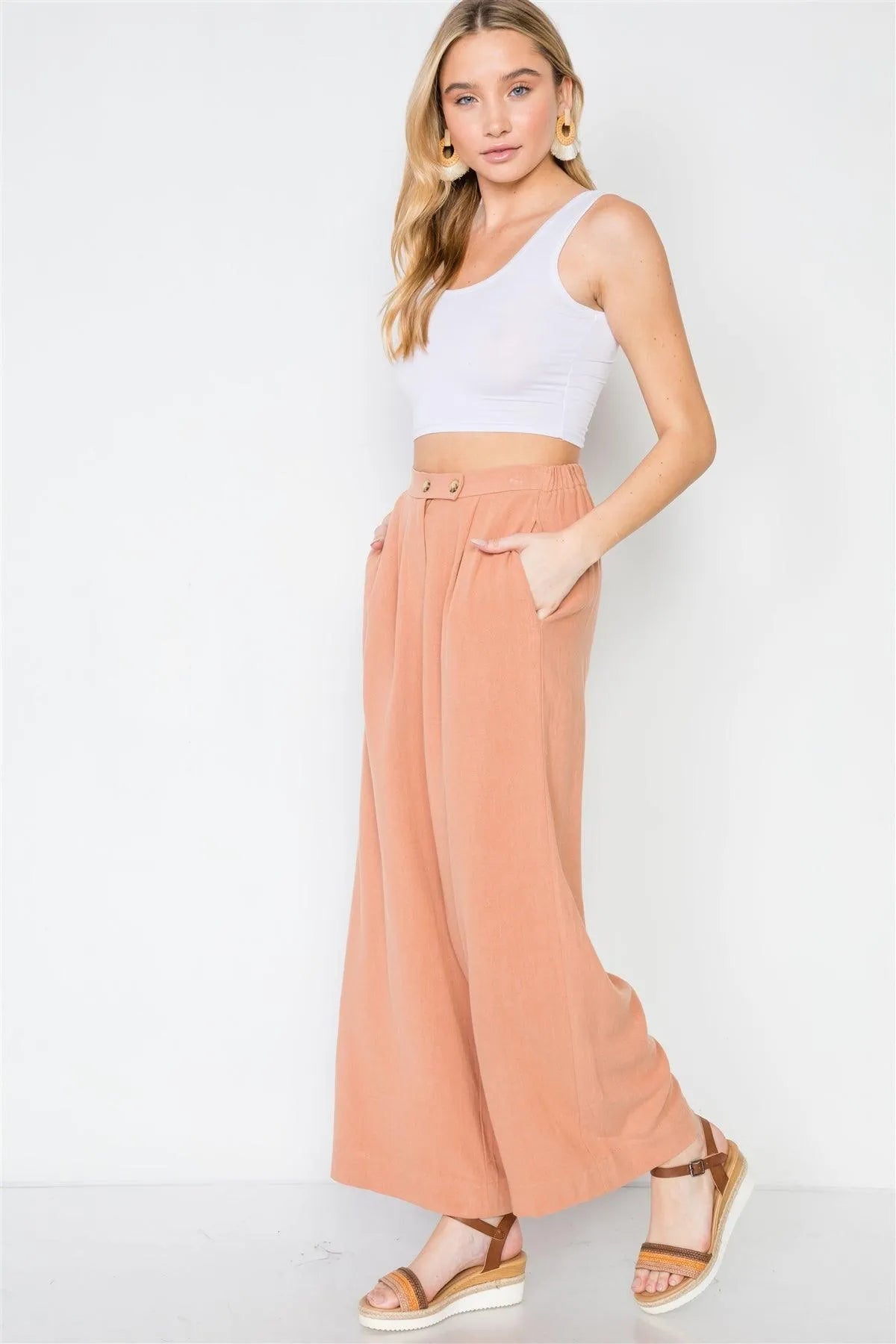 Salomon Wide Leg High-Waist Pants /2-2-2 - Tasha Apparel Wholesale