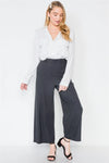 Black High-Waist Wide Leg Pants /2-2-2 - Tasha Apparel Wholesale