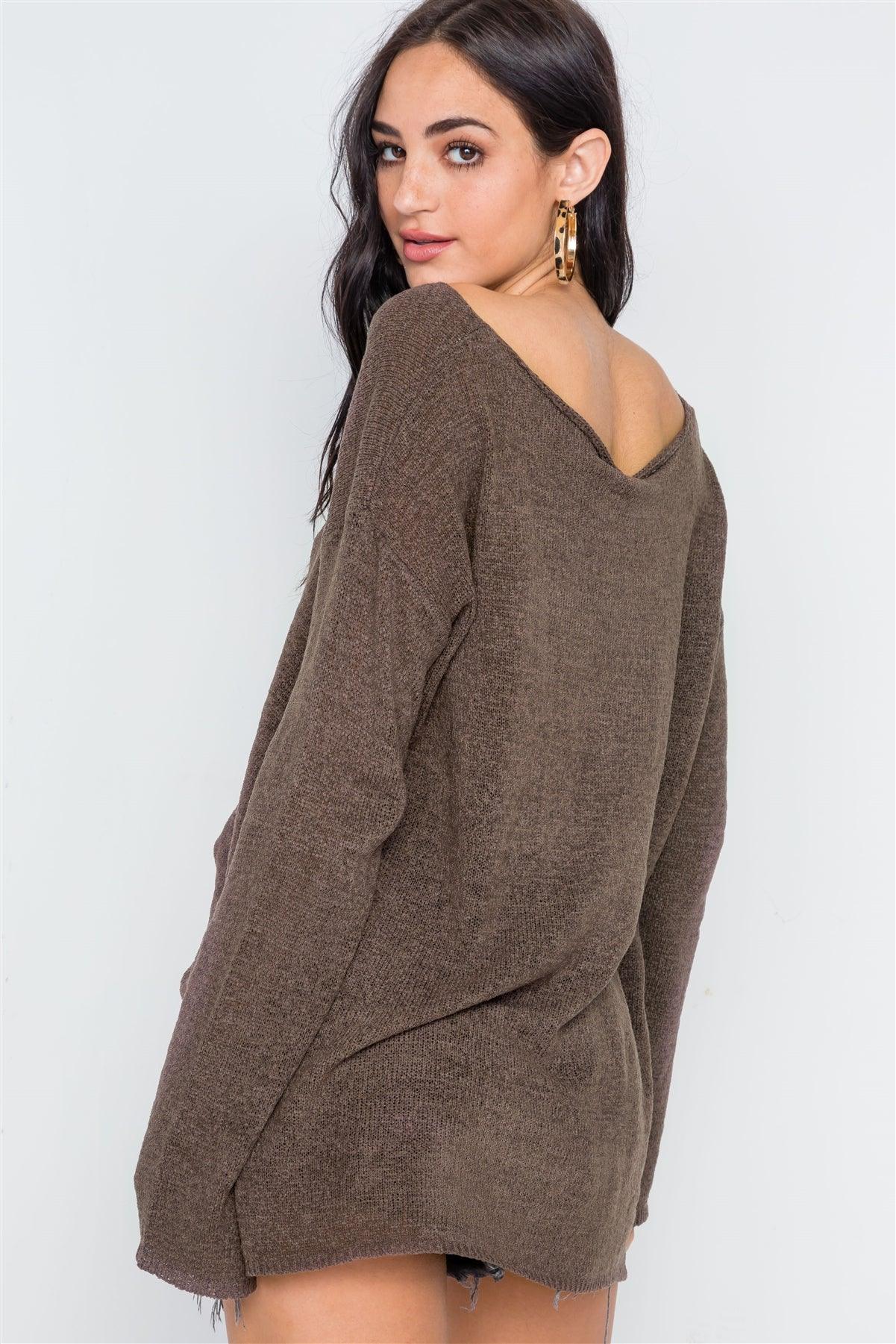 Coco Scoop Neck Long Sleeves Sweater /2-2-2