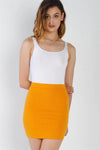Kumquat Ribbed High Waist Mini Skirt /2-2-2 - Tasha Apparel Wholesale