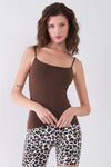 Brown Sleeveless Basic Tank Top /3 Pieces - Tasha Apparel Wholesale