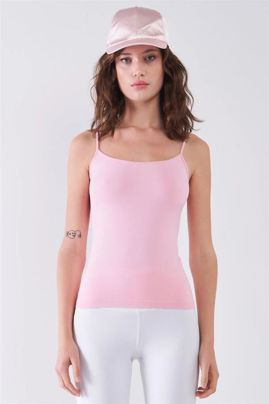 Pink Sleeveless Basic Tank Top /3 Pieces - Tasha Apparel Wholesale