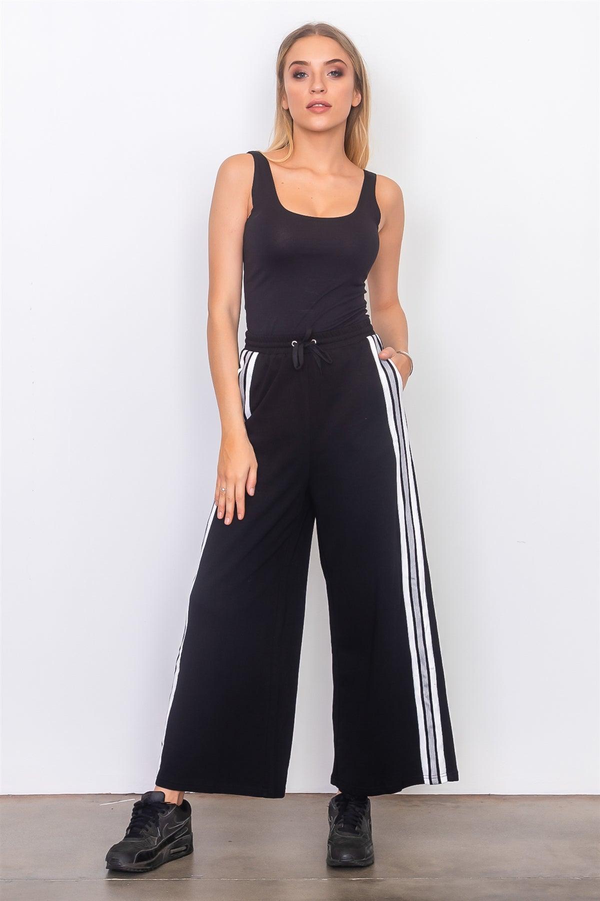 Black Side Tape French Terry Pants /3-2-1