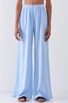 Endless Summer Sky Blue High Waist Flowy Wide Leg Pants /1-2-2-1 - Tasha Apparel Wholesale