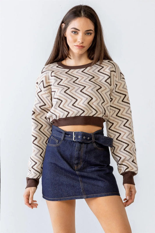 Indigo Denim Cotton High Waist Belted Five Pocket Mini Skirt /1-1-2-1 - Tasha Apparel Wholesale