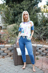 Multi Blush Tie-Dye Short Sleeve Top & Sweatpants Set /1-1-1 - Tasha Apparel Wholesale