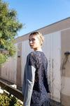 Grey & Navy Crochet Lace Combo Long Sleeve Round Neck Sweatshirt Top /1-2-2-1 - Tasha Apparel Wholesale