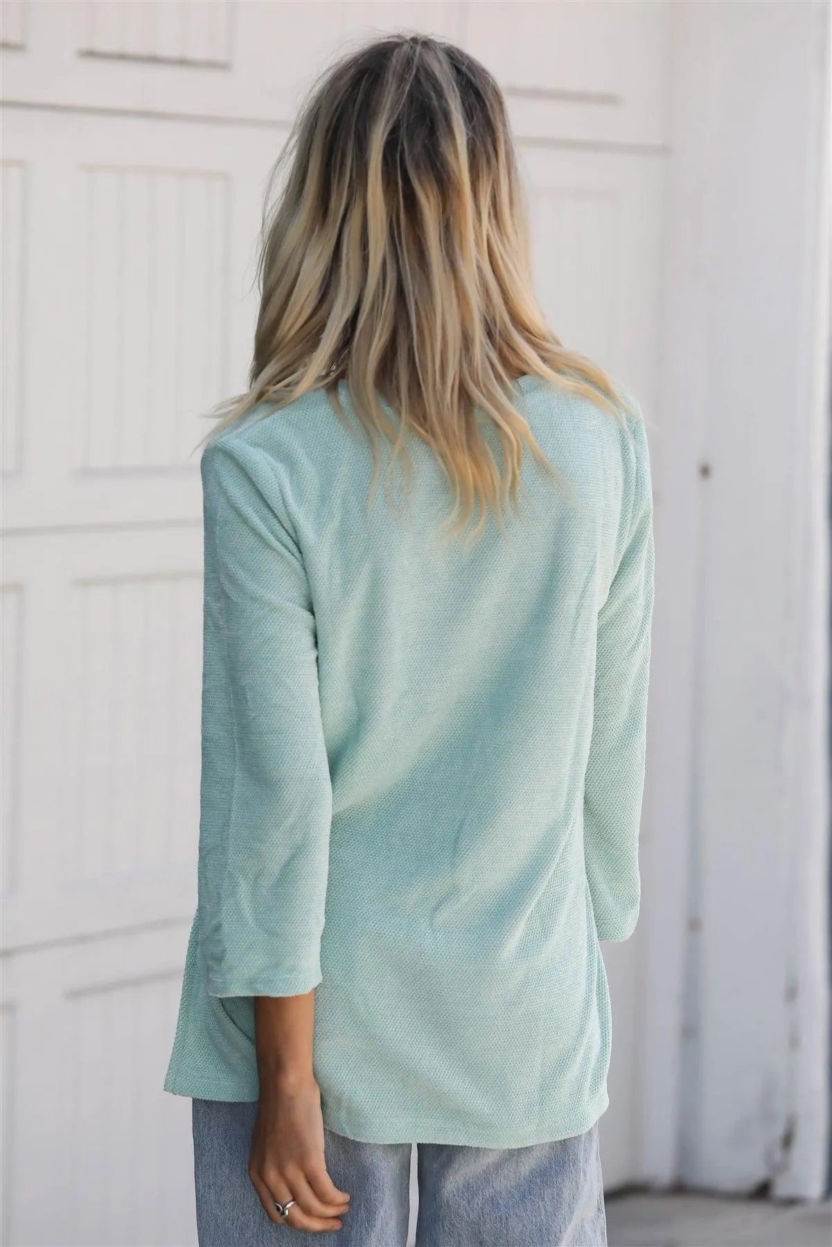 Mint Velvet Textured Kimono Midi Sleeve Top /1-1-1 - Tasha Apparel Wholesale