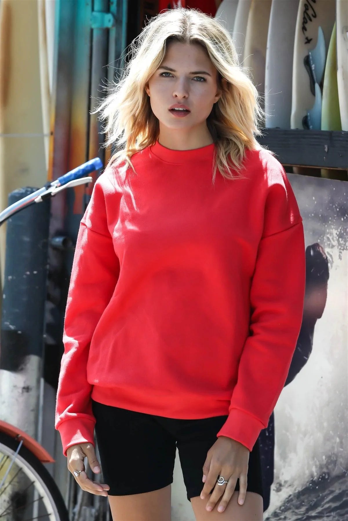 Tomato Cotton Long Sleeve Sweatshirt /2-1-2 - Tasha Apparel Wholesale